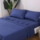 LINENOVA Cotton Blend Bed Sheet Set | Australia, Double / Navy