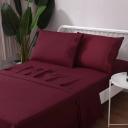 LINENOVA Cotton Blend Bed Sheet Set | Australia, King / Burgundy