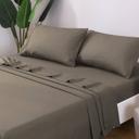 LINENOVA Cotton Blend Bed Sheet Set | Australia, King Single / Chocolate