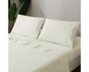 LINENOVA Cotton Blend Bed Sheet Set | Australia, King Single / Cream