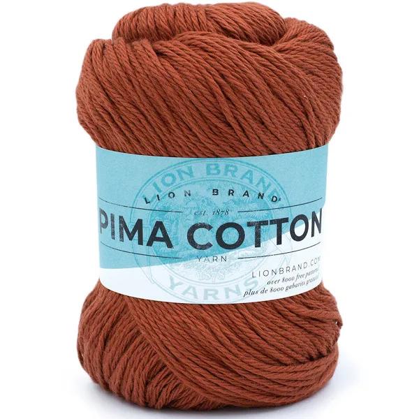 Lion Brand Yarn Pima Cotton Yarn, Spice