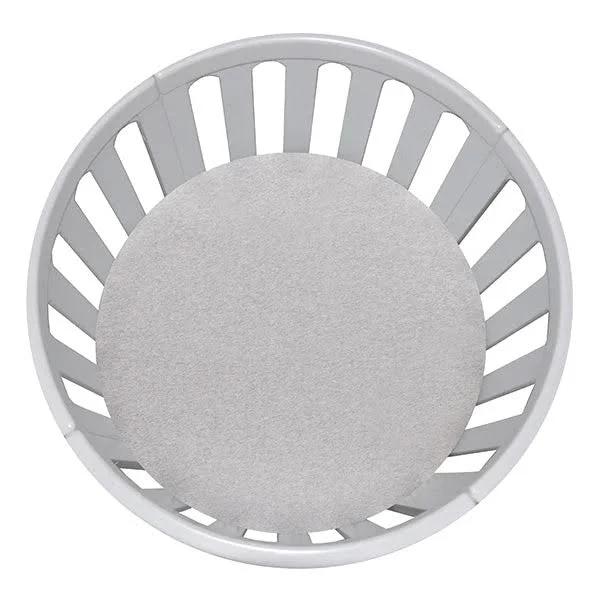 Little Turtle Baby Fitted Bassinet Sheet (Circle Jersey) Soft Grey Marle