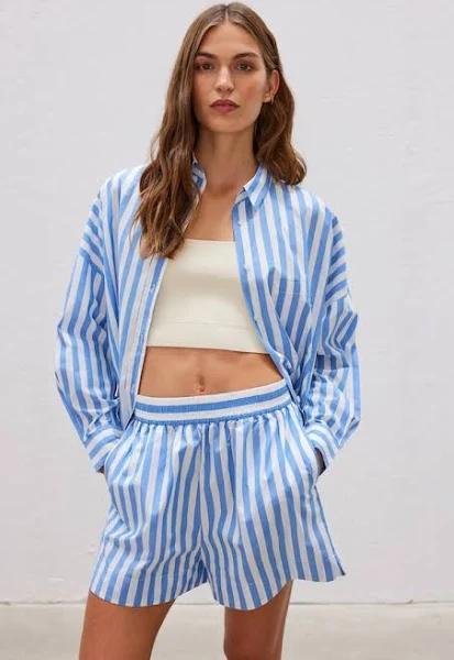 LMND - Chiara Shorts in Tranquil Blue & White