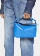 Loewe Puzzle Small Leather Top-Handle Bag Scuba Blue