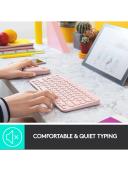 Logitech K380 Multi-Device Bluetooth Keyboard QZERTY English Pink
