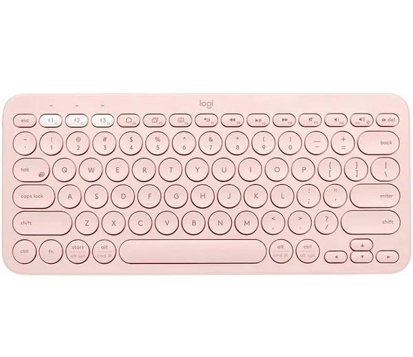 Logitech K380 Multi-Device Bluetooth Keyboard QZERTY English Pink