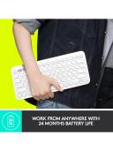 Logitech K380 Multi-Device Bluetooth Wireless Keyboard Off White