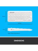 Logitech K380 Multi-Device Bluetooth Wireless Keyboard Off White