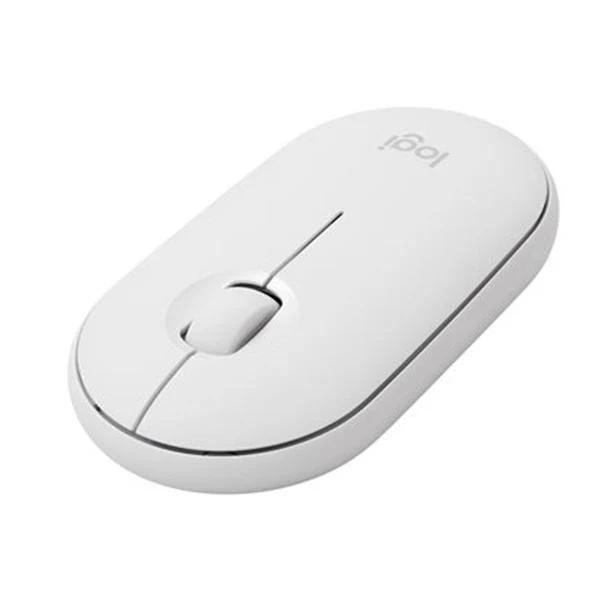 Logitech M350 Pebble Wireless Mouse BT 2GHz USB Receiver White