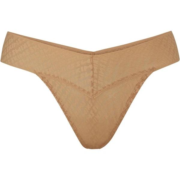 Logo Mesh Thong | Ochre
