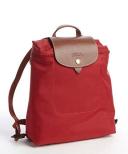 Longchamp 'Le Pliage' Backpack Deep Red