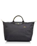 Longchamp Le Pliage Club Large Nylon Travel Bag Gunmetal