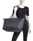 Longchamp Le Pliage Club Large Nylon Travel Bag Gunmetal