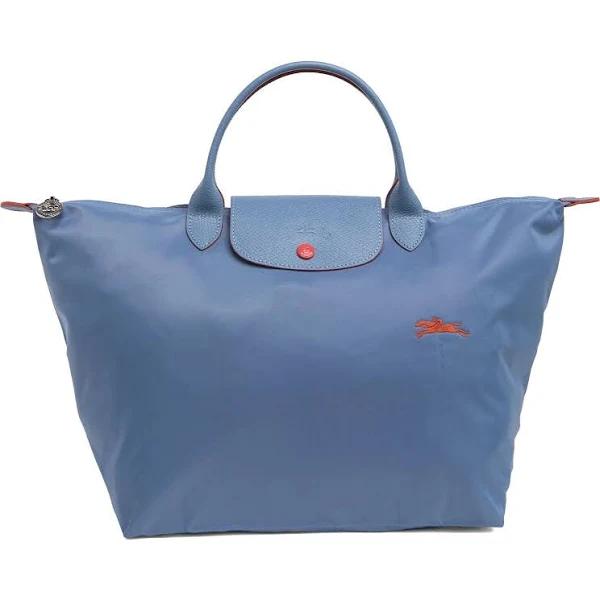 Longchamp Le Pliage Club Medium Top Handle Nylon Tote ~NIP~ Blue Mist