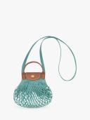 Longchamp Le Pliage Filet XS Knit Crossbody Bag Lagoon