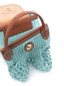 Longchamp Le Pliage Filet XS Knit Crossbody Bag Lagoon