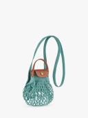 Longchamp Le Pliage Filet XS Knit Crossbody Bag Lagoon