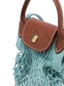 Longchamp Le Pliage Filet XS Knit Crossbody Bag Lagoon