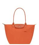 Longchamp Le Pliage Green Large Shoulder Tote Bag Carrot