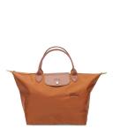 Longchamp Le Pliage Green Small Top-Handle Bag Brown