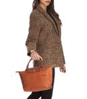 Longchamp Le Pliage Green Small Top-Handle Bag Brown