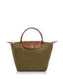 Longchamp `Le Pliage Original` Small Top Handle Bag Beige