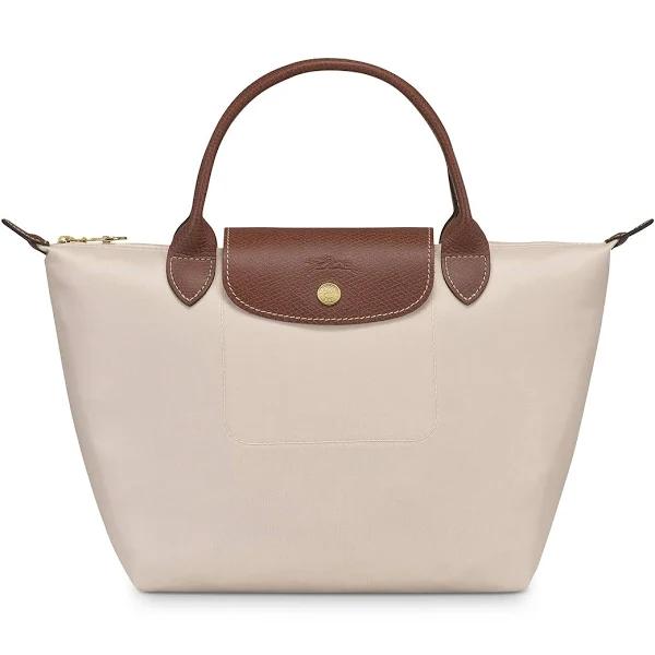 Longchamp `Le Pliage Original` Small Top Handle Bag Beige