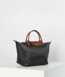 Longchamp Le Pliage Top-handle Handbag (Medium, Gun Metal)