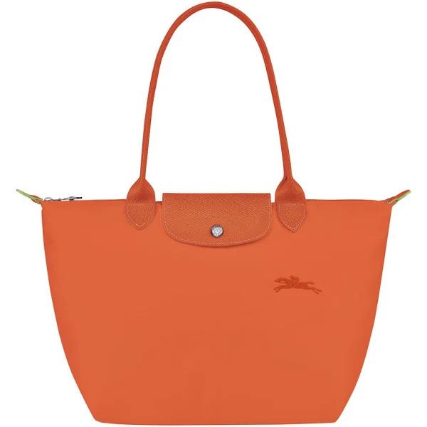 Longchamp Small Le Pliage Recycled Canvas Shoulder Tote Carrot