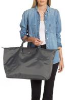 Longchamp Women's Large Le Pliage Green 18" Travel Bag Graphite