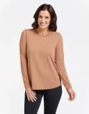 Loose Fit Long Sleeve Swing Top For Women | UPF 50+ Sensitive Collection Biscuit