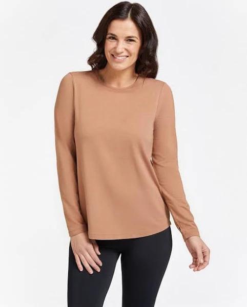 Loose Fit Long Sleeve Swing Top For Women | UPF 50+ Sensitive Collection Biscuit
