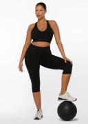 Lorna Jane Womens Amy Phone Pocket 3/4 Tech Leggings Black / 2XL