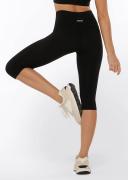 Lorna Jane Womens Amy Phone Pocket 3/4 Tech Leggings Black / 2XL