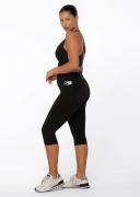 Lorna Jane Womens Amy Phone Pocket 3/4 Tech Leggings Black / 2XL