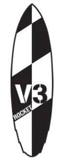 Lost - V3 Rocket () - 5' 6" x 19 1/4" x 2 1/4" x 26.5L