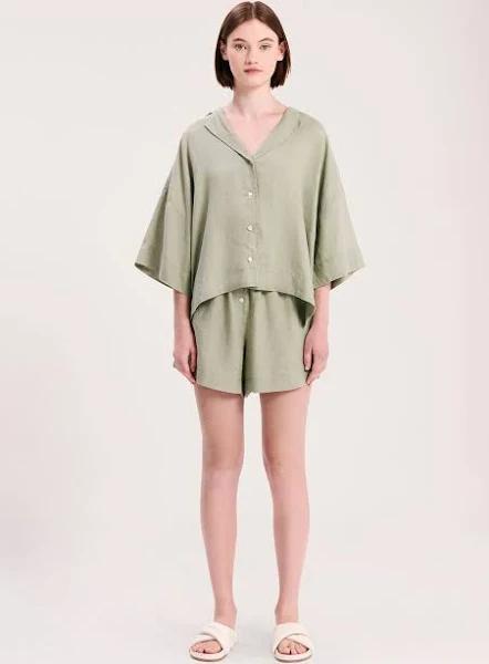 Lounge Linen Short Olive L