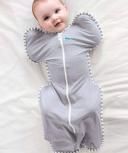 Love to Dream 0.2 Tog Swaddle Up Lite Grey