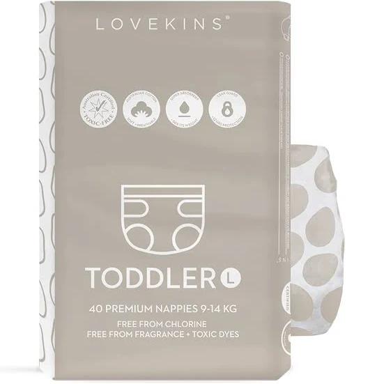 Lovekins 40 Premium Nappies (Toddler)