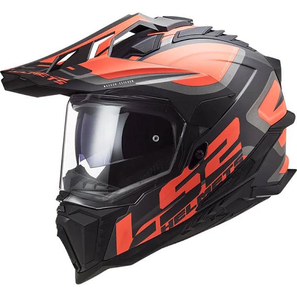 LS2 Explorer Hpfc Alter Matt Black Orange Helmet L