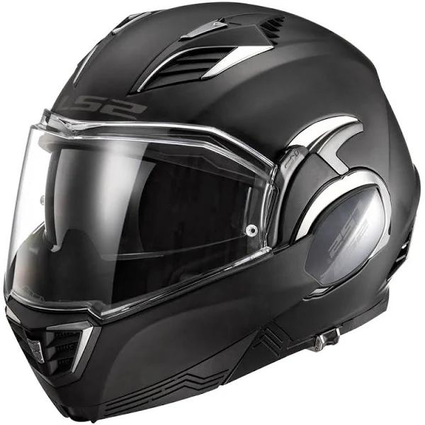 LS2 Valiant II Blackout Helmet (XS and XL) - Matte Black - XS