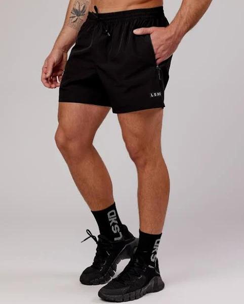 LSKD Mens Intensity 7" Performance Short - Black Black L