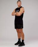 LSKD Mens Rep 5" Performance Short - Black Black XS