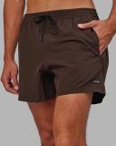 LSKD Mens Rep 5" Performance Short - Dark Chocolate Dark Chocolate 3XL