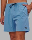 LSKD Mens Rep 7" Performance Short - Azure Blue Azure Blue 3XL