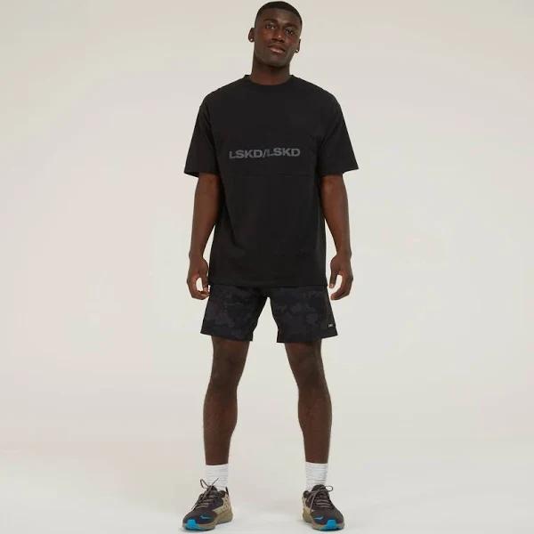 LSKD Mens Rep 7" Performance Short - Black Camo Black Camo XL