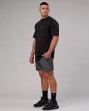 LSKD Mens Rep 7" Performance Short - Black Spotty Black Spotty L