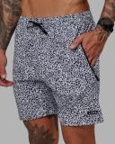 LSKD Mens Rep 7" Performance Short - Spotty White-Black Spotty White-Black M