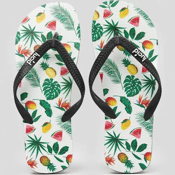 Lucid Men's Equatorial Thongs in White | Size 09