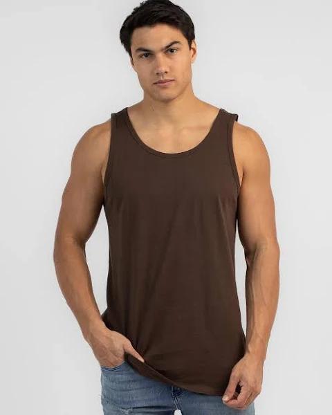 Lucid Men's Essential Singlet Top in Brown | Size Medium